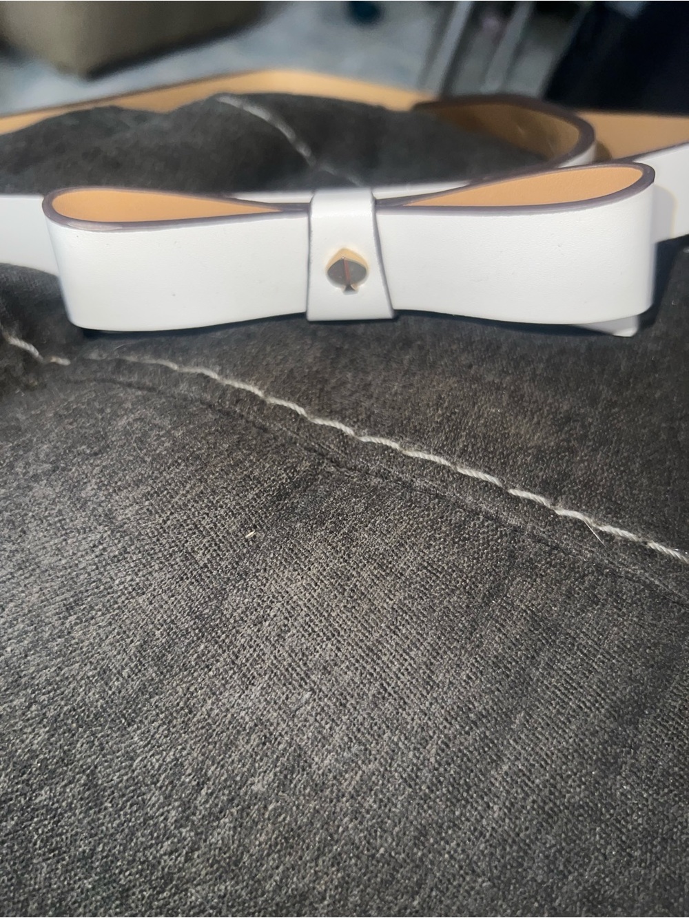 kate spade White Bow belt